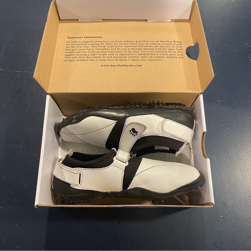WORN ONCE Barefoot Berbs Womens Golf shoes, size 7.5, originally $119 new!